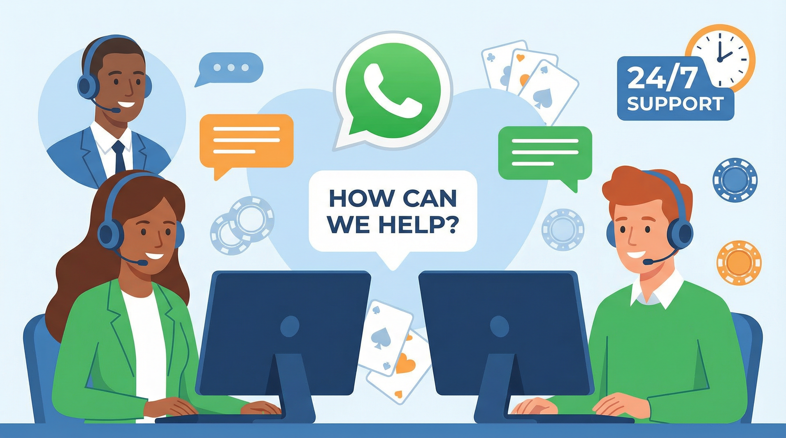 盛世棋牌24/7客户支持团队